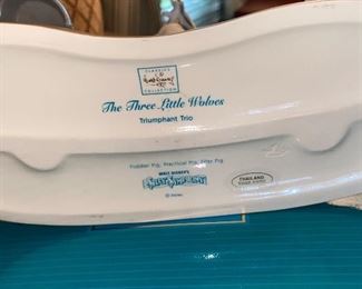 $180 WDCC THE THREE LITTLE WOLVES PIGS TRIUMPHANT TRIO WALT DISNEY FIGURINE