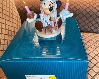 $30 WDCC Disney Mickey's Birthday Party HAPPY BIRTHDAY Figure 70th Birthday