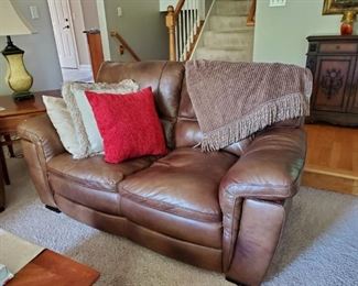 Nice leather love seat
