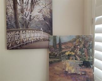 https://ctbids.com/#!/description/share/537350 Tuscan Garden Print by Allayn Stevens and Art on Canvas. "Tuscan Garden I" Print by Allayn Stevens measures 22" x 28". Photo on canvas measures 23.5 "x 35.5".