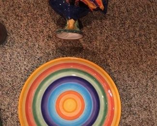 LARGE BOWL & ROOSTER  