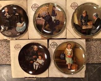 ASSORTED NORMAN ROCKWELL PLATES IN ORINGINAL BOXES & CERTIFICATE OF AUTHENTICITY. 