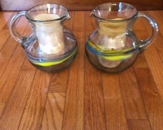 CANDLES IN A SMALL PITCHER. USED ONCE 