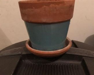 SMALL FLOWER POT WITH WATER TRAY 