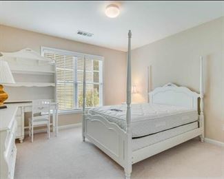 Stanley Furniture bedroom suite (bed frame and headboard, nightstand, dresser w/ mirror, desk w/ hutch)