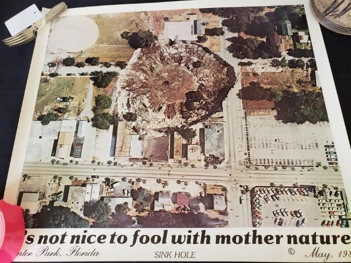 poster from the Winter Park sinkhole- remember that??