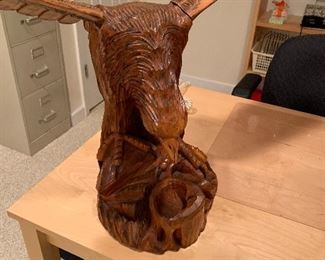Hand Carved Eagle - Wings come off