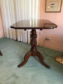 American Empire Tilt Top Table with Pineapple base