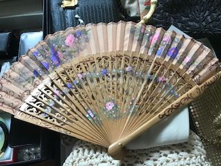 Beautifully  hand painted fan
