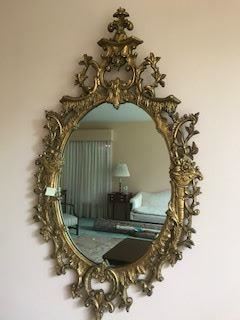 Large ornate Victorian mirror