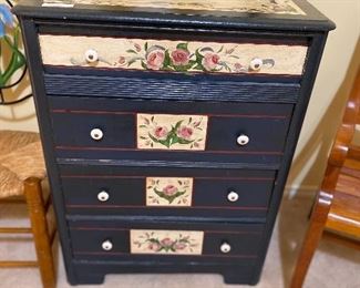 Hand Painted Antique chest of drawers 