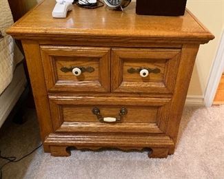 Matching night table, Phones, and Alarm bell clock