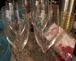 Don Perignon champagne flutes 6 of them sold on ebay $185 for two glasses