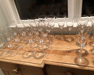 12 Tea Glasses, 12 white wine glasses 12 red wine glasses 12