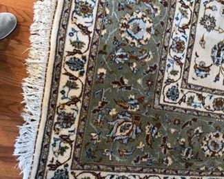 hand knotted Persian Kashan rug 16 x 11