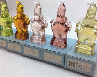 #2 VTG. FULL SET MOSSER GLASS RAINBOW