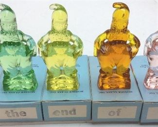 #2 VTG. FULL SET MOSSER GLASS RAINBOW
