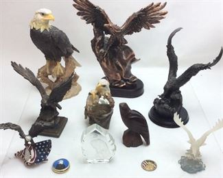 EAGLE STATUE & SCULPTURE LOT