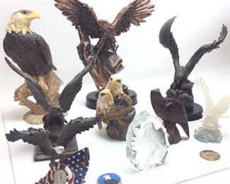 EAGLE STATUE & SCULPTURE LOT