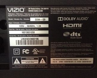 VIZIO D24H-G9 LED SMART TV