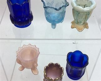 6 ANTIQUE TOOTHPICK HOLDERS