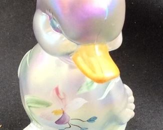 FENTON VINTAGE HAND PAINTED DUCK