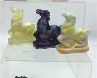 6 ANTIQUE MOSSER HORSES