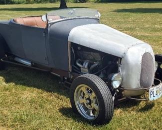 1929 Ford Model A Tudor Street-rod, Fenderless Roadster With A Custom Track Nose, VIN Number A16676, Odometer Reads 13,142, V8, Automatic Transmission, Drop Axle Front, 4 Link Rear, Disc Brakes, Auto Meter Gauges, Custom Shorty Windshield