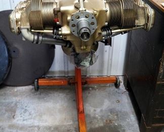 Teledyne Continental Motors Model C85-8 Aircraft Engine, Includes Rolling Engine Stand, Log Book, And Supporting Documents