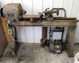 Oliver Machinery Company Metal Lathe, 3 Phase Converted, Serial Number 105260, Powers On, Unknown Working Order, 48" Tall x 67" x 20"