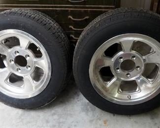 15 Inch Aluminum Wheels With BF Goodrich Radial Tires P195/60R15, Qty 2