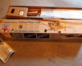Carl Goldberg Anniversary Edition Piper Cub RC Sport Scale Plane Model Kit Number 63 In Original Box
