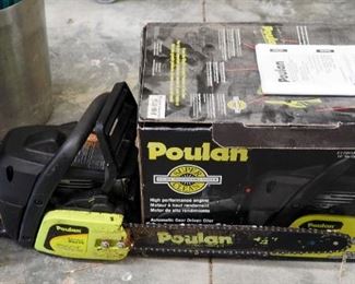 Poulan Gas Powered Chain Saw Model P3314 With 14 Inch Bar, 33 CC, Includes Original Box And Owners Manual
