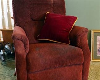 Lazy Boy Upholstered Reclining Armchair, 39"x28"x30