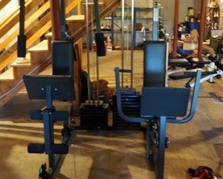 Weider Pro 9940 Dual Station Workout System With Adjustable Weight Stacks And Pulleys, 76" x 78" x 60"