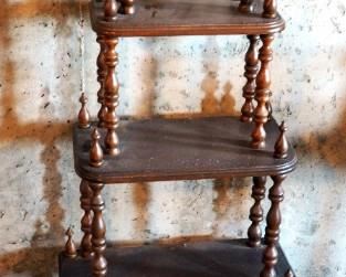 Solid Wood Tiered Curio Shelf, 53" x 22" x 12"