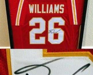 Damien Williams Signed 29" X 33" Custom Framed Jersey, JSA COA