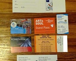 $30 Gift Card To Crown Center, 4 Urban Air Passes, 4 Planetarium Passes, 4 Vip Science City Passes, 2 Kansas City Zoo Day Entry, 2 Art And Soul Passes