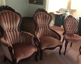 Vintage parlor chairs