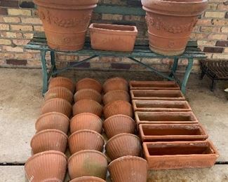 Terracotta planting pots