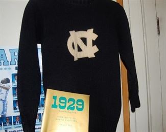 Father player baseball at Carolina, here is his wool sweater from UNC-1930's-University NC