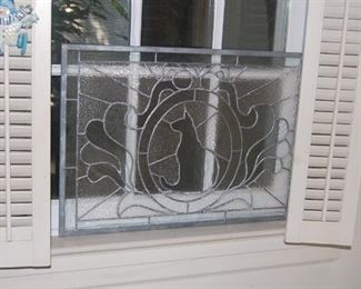 Kitty Cat leaded window