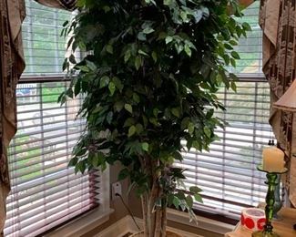 49. Faux Ficus Plant in Resin Urn (7')