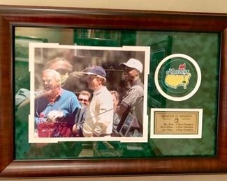 58. Legends at Augusta, Woods, Palmer and Nicklaus (21" x 14")