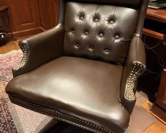 62. Leather Executive Chair (30" x 27" x 41") (as is)