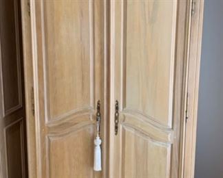 71. French Provincial Carved Armoire (46" x 20" x 81")