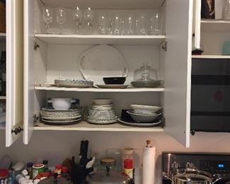 Glassware, plates, kitchen