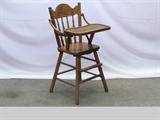 Mid-Century Oak Wood Highchair