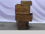 Four Antique Wooden Crates