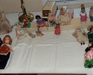 Vintage dolls and tea sets